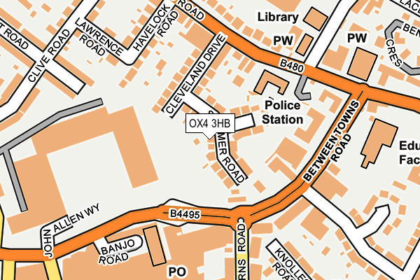 OX4 3HB map - OS OpenMap – Local (Ordnance Survey)