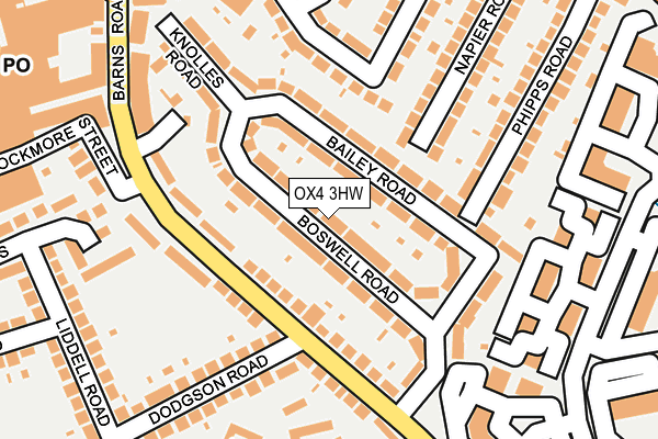 OX4 3HW map - OS OpenMap – Local (Ordnance Survey)