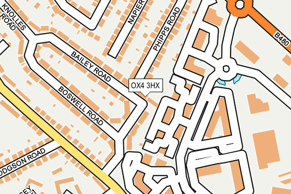 OX4 3HX map - OS OpenMap – Local (Ordnance Survey)