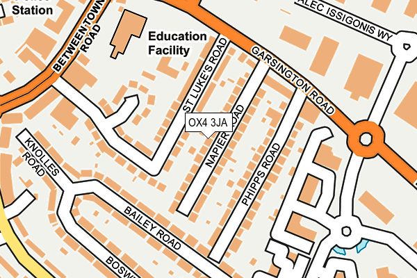 OX4 3JA map - OS OpenMap – Local (Ordnance Survey)