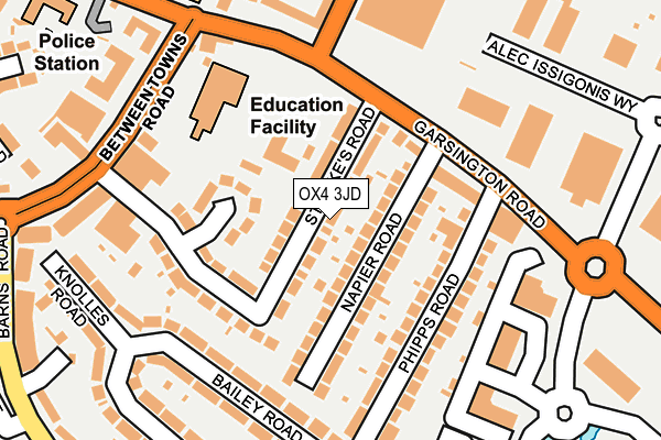 OX4 3JD map - OS OpenMap – Local (Ordnance Survey)