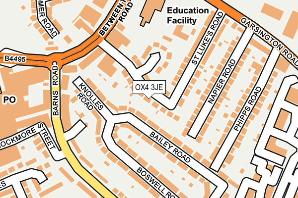 OX4 3JE map - OS OpenMap – Local (Ordnance Survey)