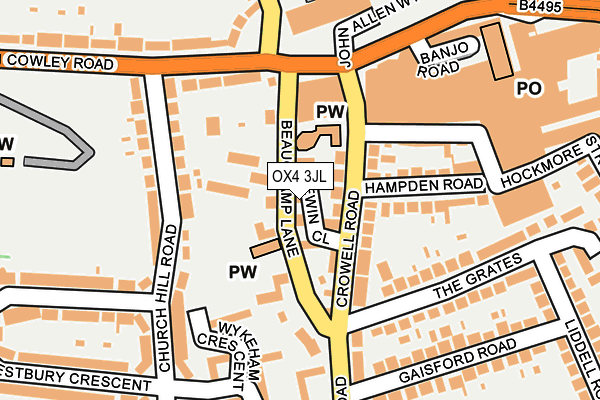 OX4 3JL map - OS OpenMap – Local (Ordnance Survey)