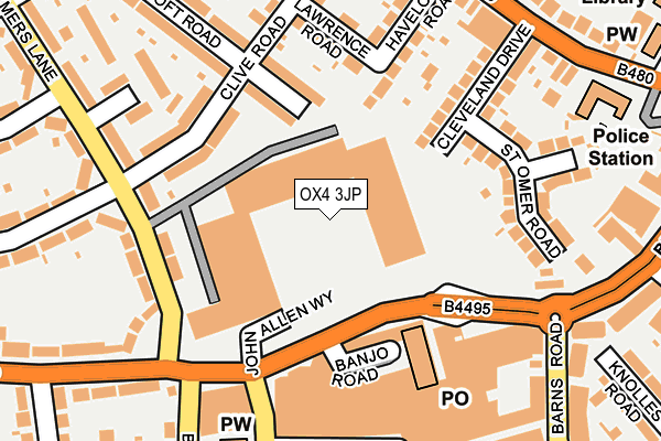 OX4 3JP map - OS OpenMap – Local (Ordnance Survey)