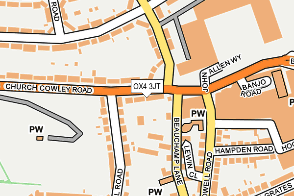 OX4 3JT map - OS OpenMap – Local (Ordnance Survey)