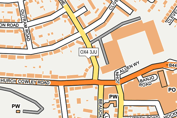 OX4 3JU map - OS OpenMap – Local (Ordnance Survey)