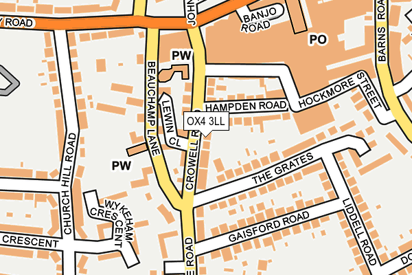 OX4 3LL map - OS OpenMap – Local (Ordnance Survey)