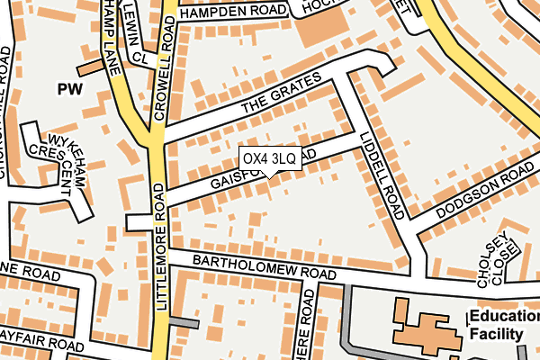 OX4 3LQ map - OS OpenMap – Local (Ordnance Survey)