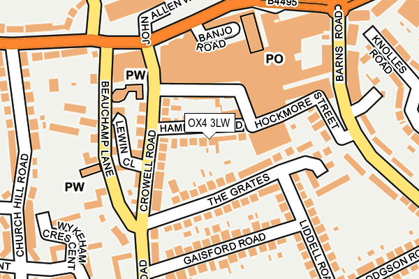 OX4 3LW map - OS OpenMap – Local (Ordnance Survey)