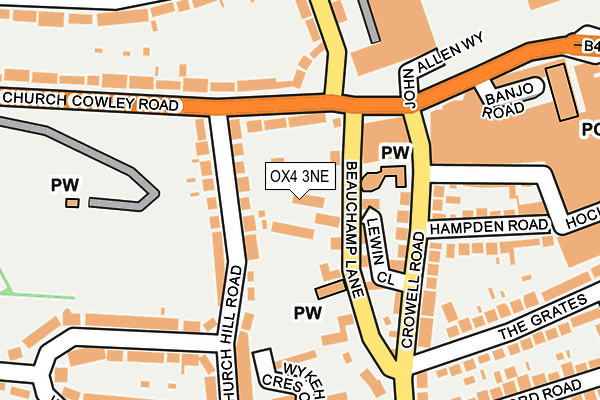 OX4 3NE map - OS OpenMap – Local (Ordnance Survey)