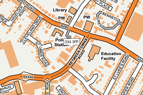 OX4 3PP map - OS OpenMap – Local (Ordnance Survey)