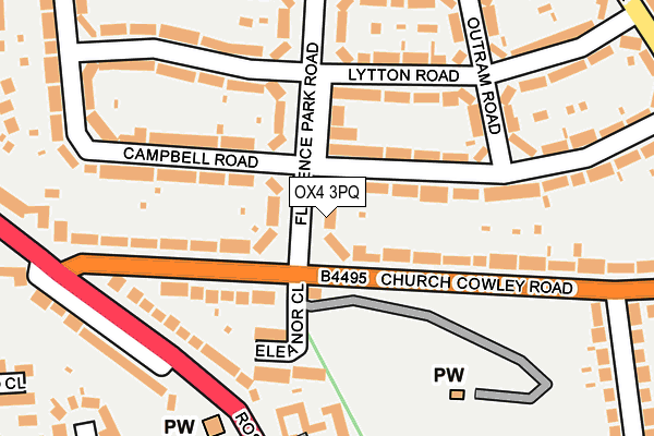 OX4 3PQ map - OS OpenMap – Local (Ordnance Survey)