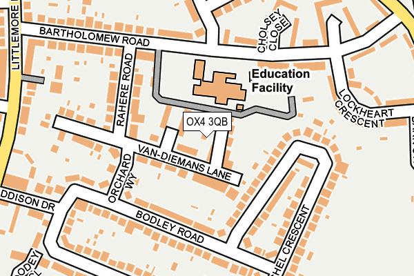 OX4 3QB map - OS OpenMap – Local (Ordnance Survey)