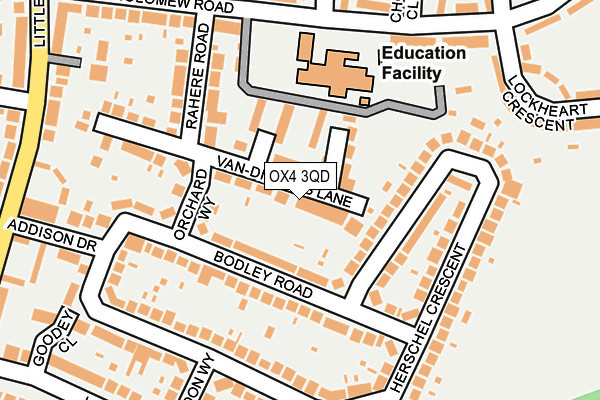 OX4 3QD map - OS OpenMap – Local (Ordnance Survey)