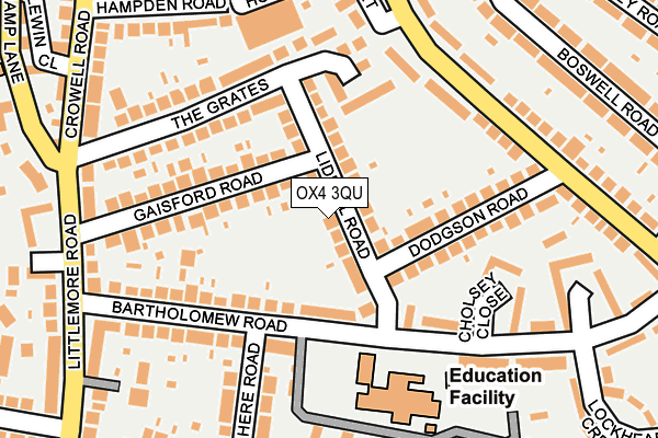 OX4 3QU map - OS OpenMap – Local (Ordnance Survey)