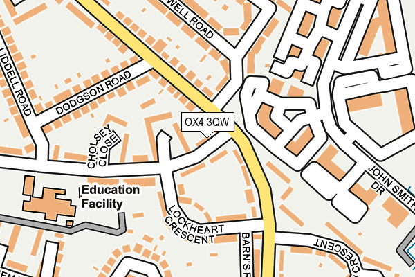 OX4 3QW map - OS OpenMap – Local (Ordnance Survey)