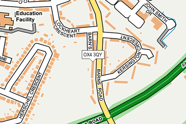 OX4 3QY map - OS OpenMap – Local (Ordnance Survey)