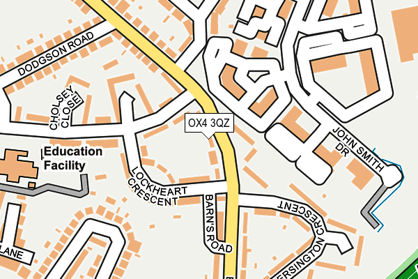 OX4 3QZ map - OS OpenMap – Local (Ordnance Survey)