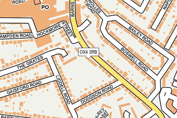 OX4 3RB map - OS OpenMap – Local (Ordnance Survey)