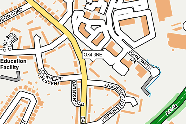 OX4 3RE map - OS OpenMap – Local (Ordnance Survey)