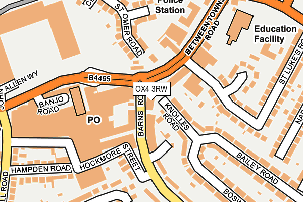 OX4 3RW map - OS OpenMap – Local (Ordnance Survey)