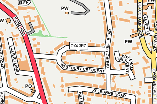 OX4 3RZ map - OS OpenMap – Local (Ordnance Survey)
