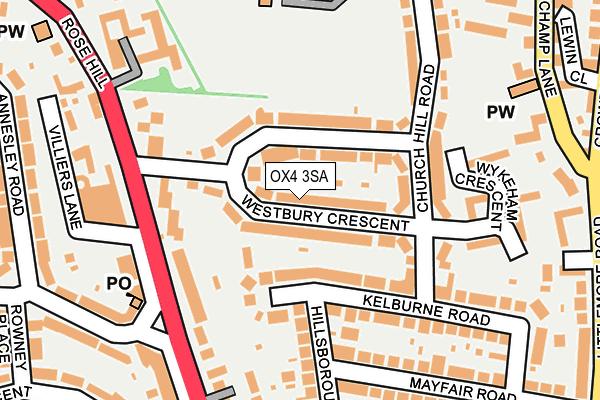 OX4 3SA map - OS OpenMap – Local (Ordnance Survey)
