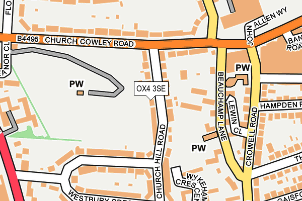 OX4 3SE map - OS OpenMap – Local (Ordnance Survey)