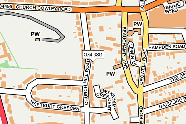 OX4 3SG map - OS OpenMap – Local (Ordnance Survey)