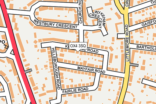 OX4 3SQ map - OS OpenMap – Local (Ordnance Survey)