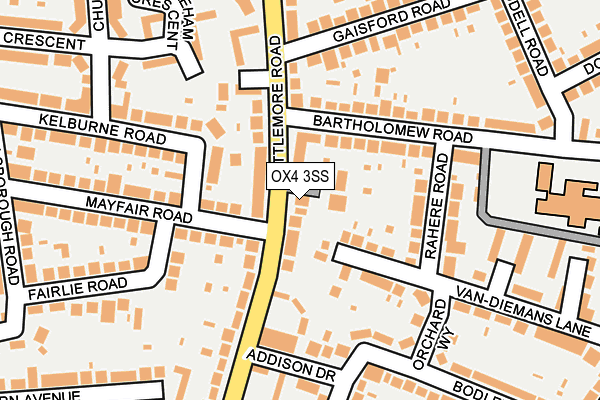 OX4 3SS map - OS OpenMap – Local (Ordnance Survey)