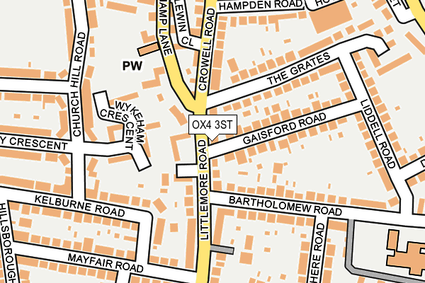 OX4 3ST map - OS OpenMap – Local (Ordnance Survey)