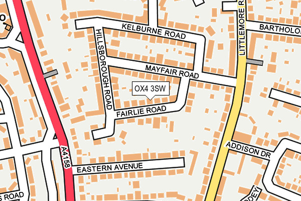 OX4 3SW map - OS OpenMap – Local (Ordnance Survey)