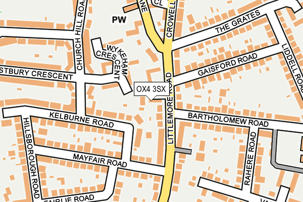 OX4 3SX map - OS OpenMap – Local (Ordnance Survey)