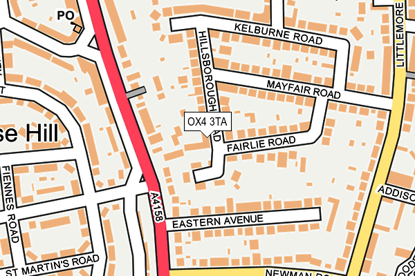 OX4 3TA map - OS OpenMap – Local (Ordnance Survey)