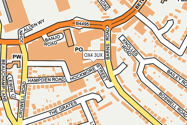 OX4 3UX map - OS OpenMap – Local (Ordnance Survey)
