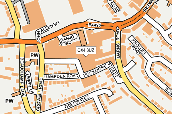 OX4 3UZ map - OS OpenMap – Local (Ordnance Survey)