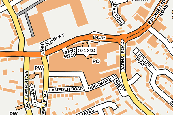 OX4 3XQ map - OS OpenMap – Local (Ordnance Survey)