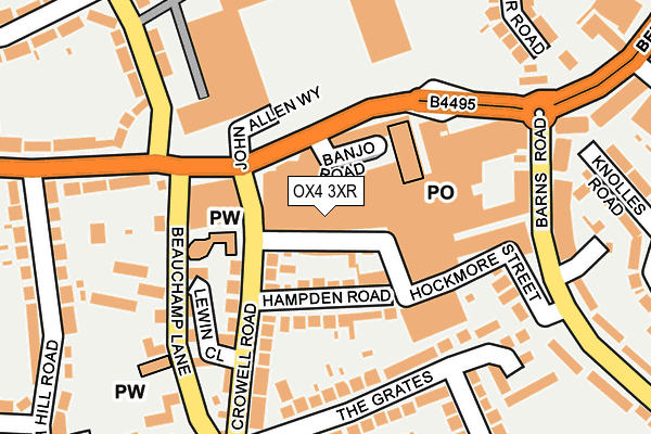 OX4 3XR map - OS OpenMap – Local (Ordnance Survey)