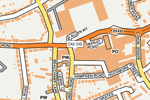 OX4 3XS map - OS OpenMap – Local (Ordnance Survey)