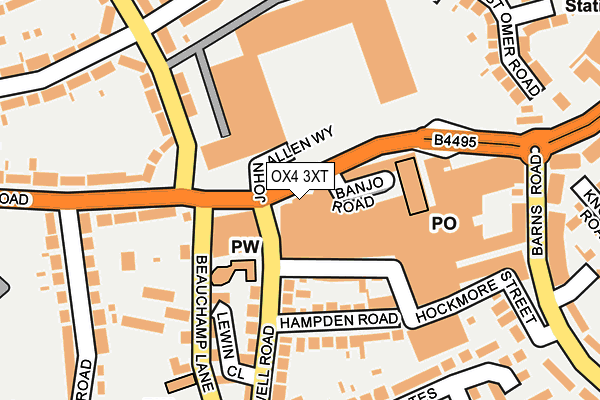 OX4 3XT map - OS OpenMap – Local (Ordnance Survey)