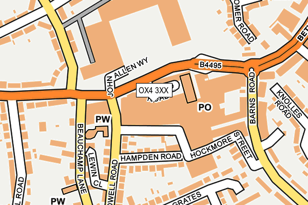 OX4 3XX map - OS OpenMap – Local (Ordnance Survey)