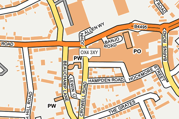 OX4 3XY map - OS OpenMap – Local (Ordnance Survey)