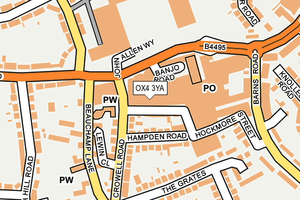 OX4 3YA map - OS OpenMap – Local (Ordnance Survey)