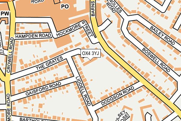 OX4 3YJ map - OS OpenMap – Local (Ordnance Survey)