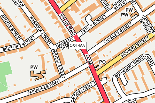 OX4 4AA map - OS OpenMap – Local (Ordnance Survey)