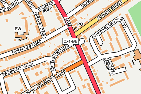 OX4 4AE map - OS OpenMap – Local (Ordnance Survey)