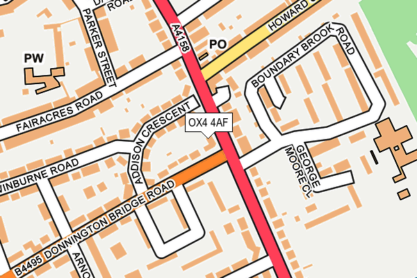 OX4 4AF map - OS OpenMap – Local (Ordnance Survey)