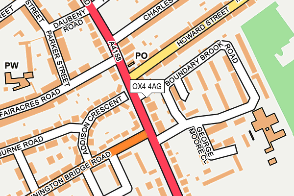 OX4 4AG map - OS OpenMap – Local (Ordnance Survey)