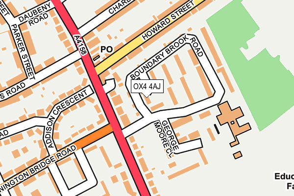 OX4 4AJ map - OS OpenMap – Local (Ordnance Survey)